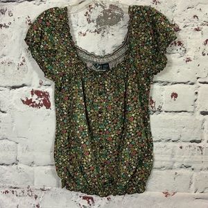 WEAVERS Floral Off Shoulder Top